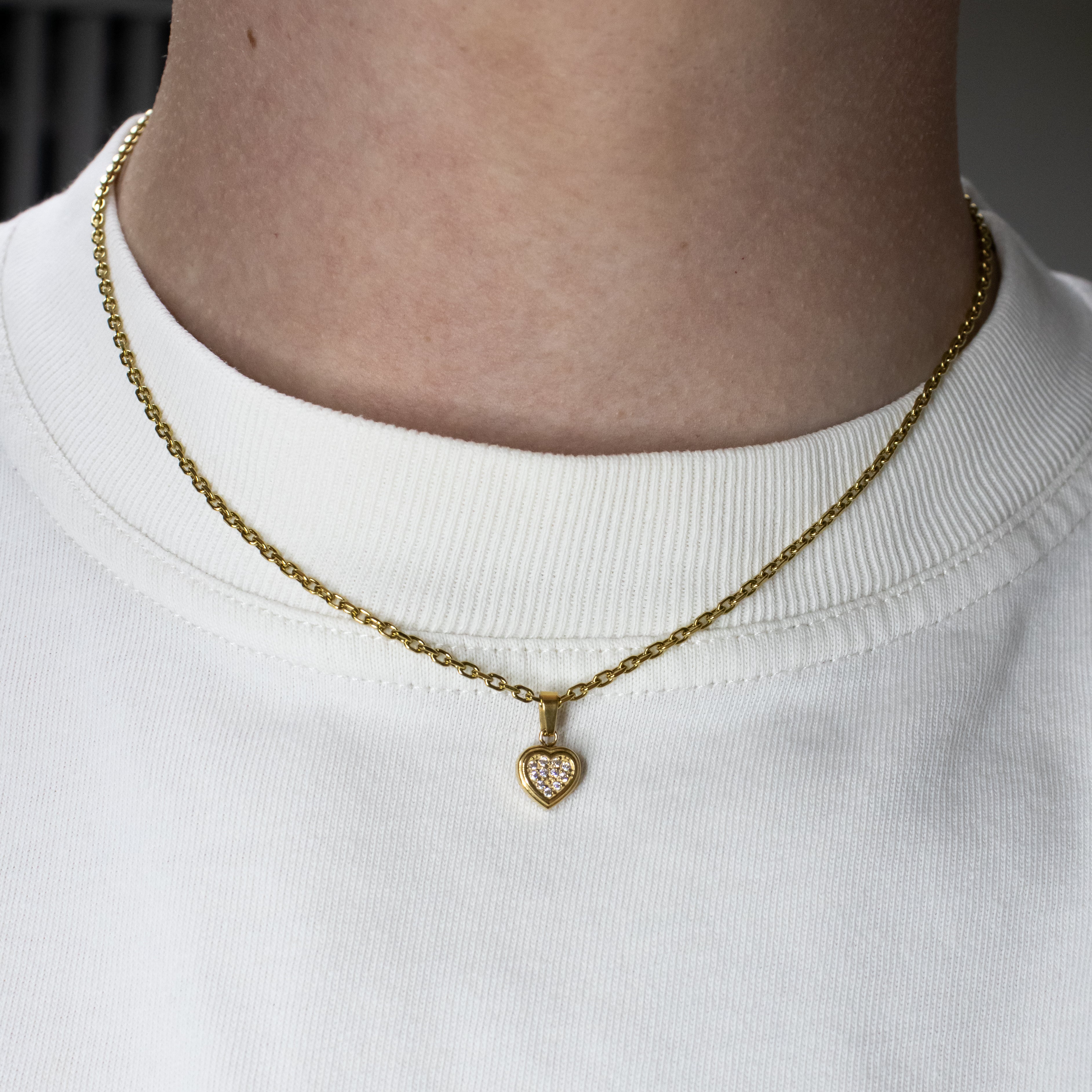 Ketting met Zirkonia Hartje