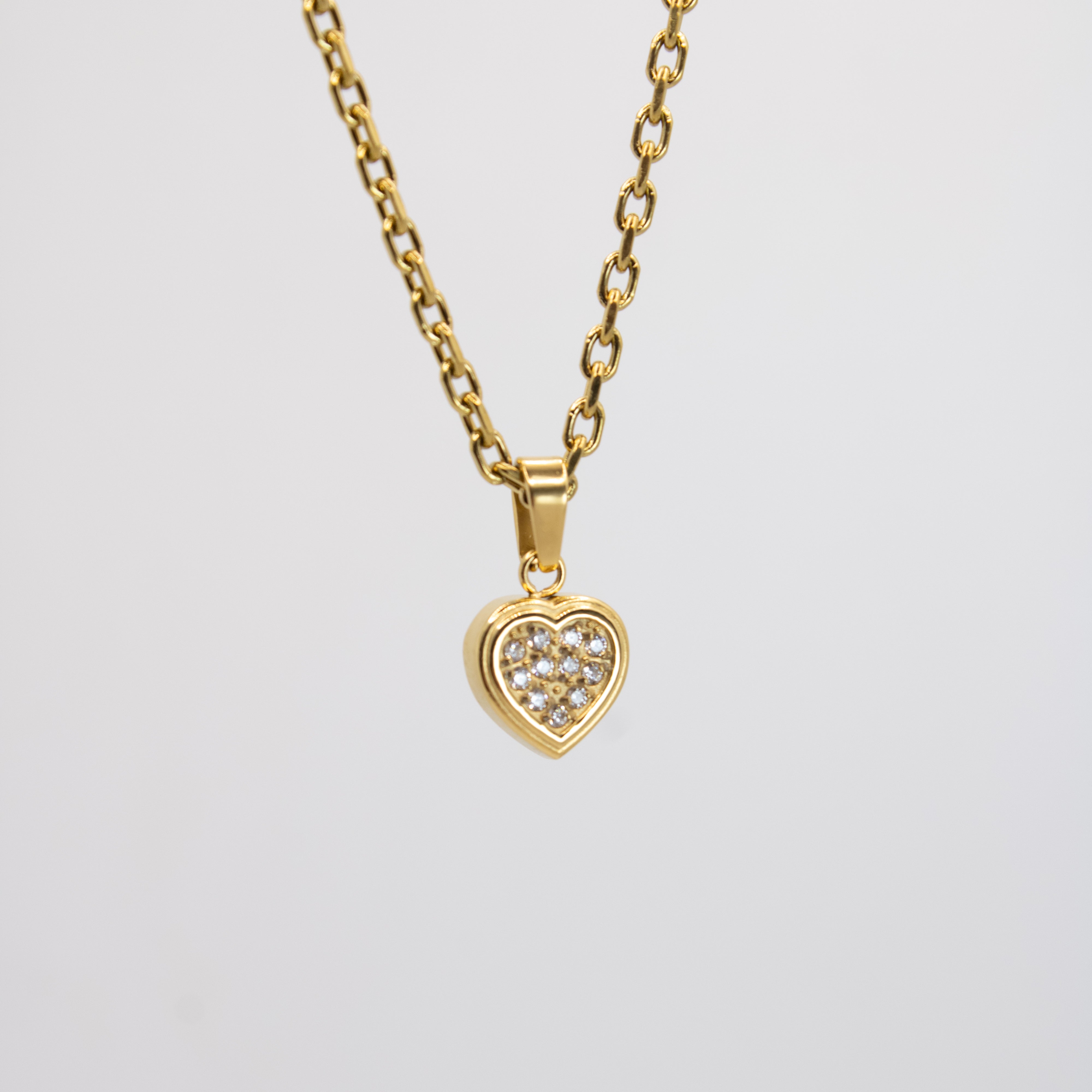 Ketting met Zirkonia Hartje