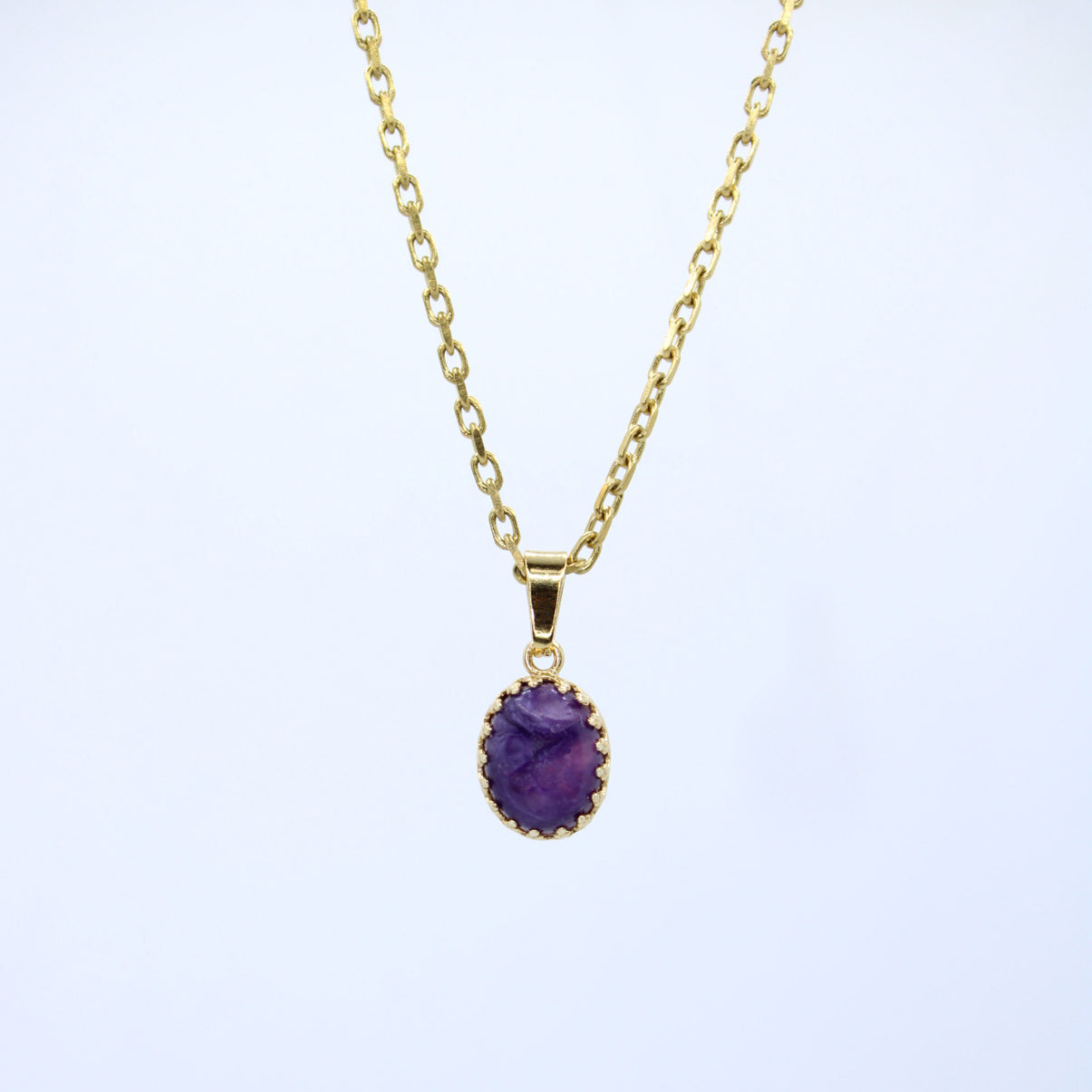Minimalist Charoite Necklace