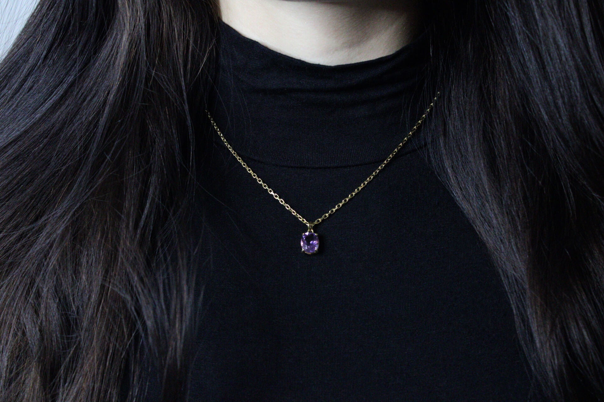 Polished Amethyst Necklace