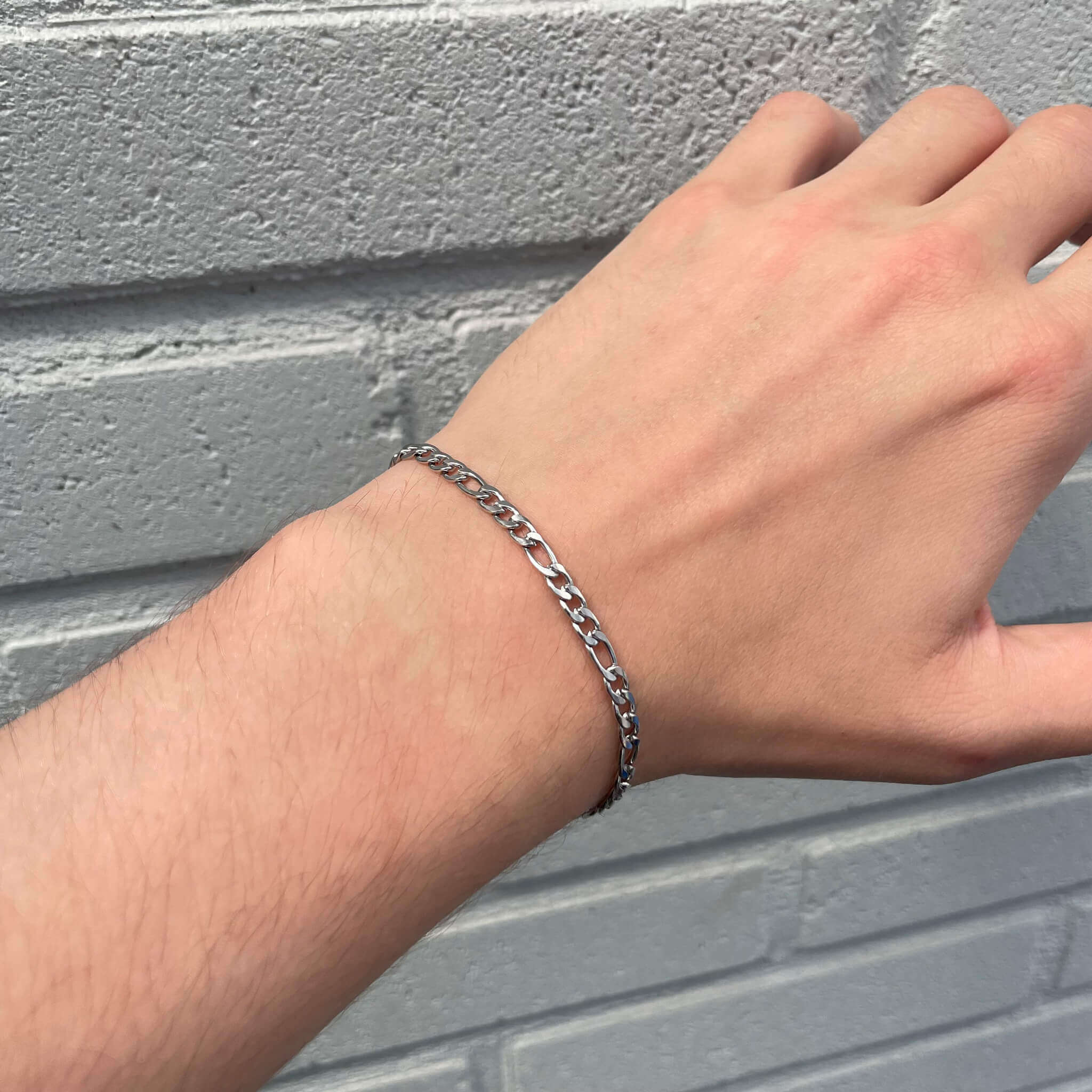 stainless steel figaro armbandje