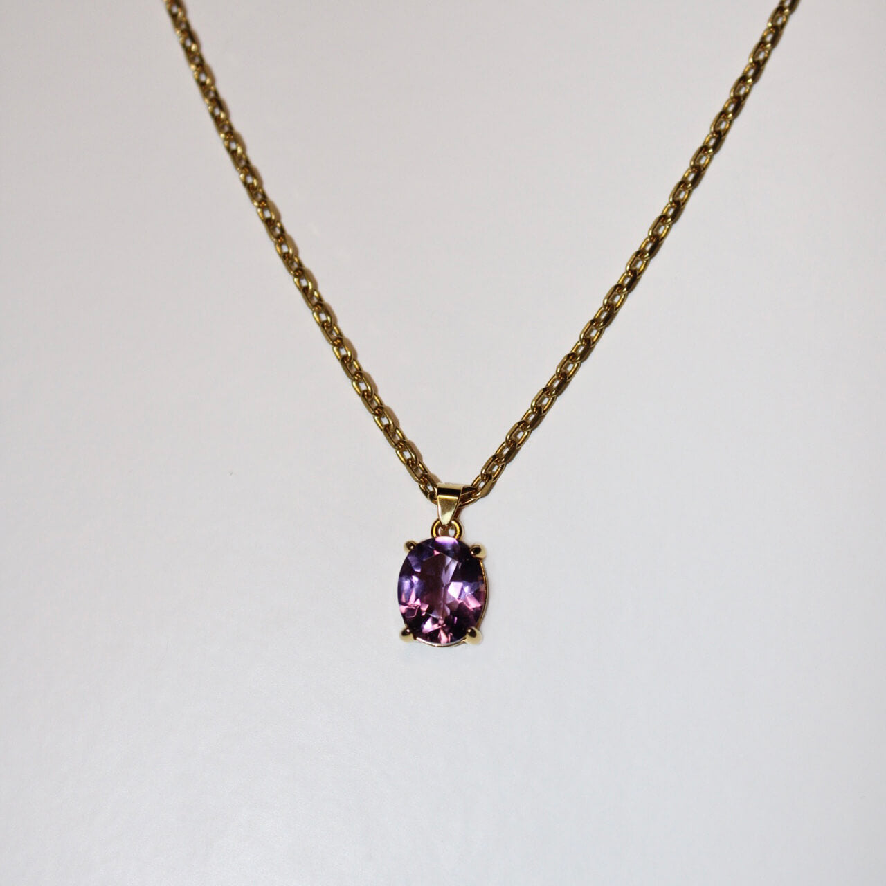 Polished Amethyst Necklace
