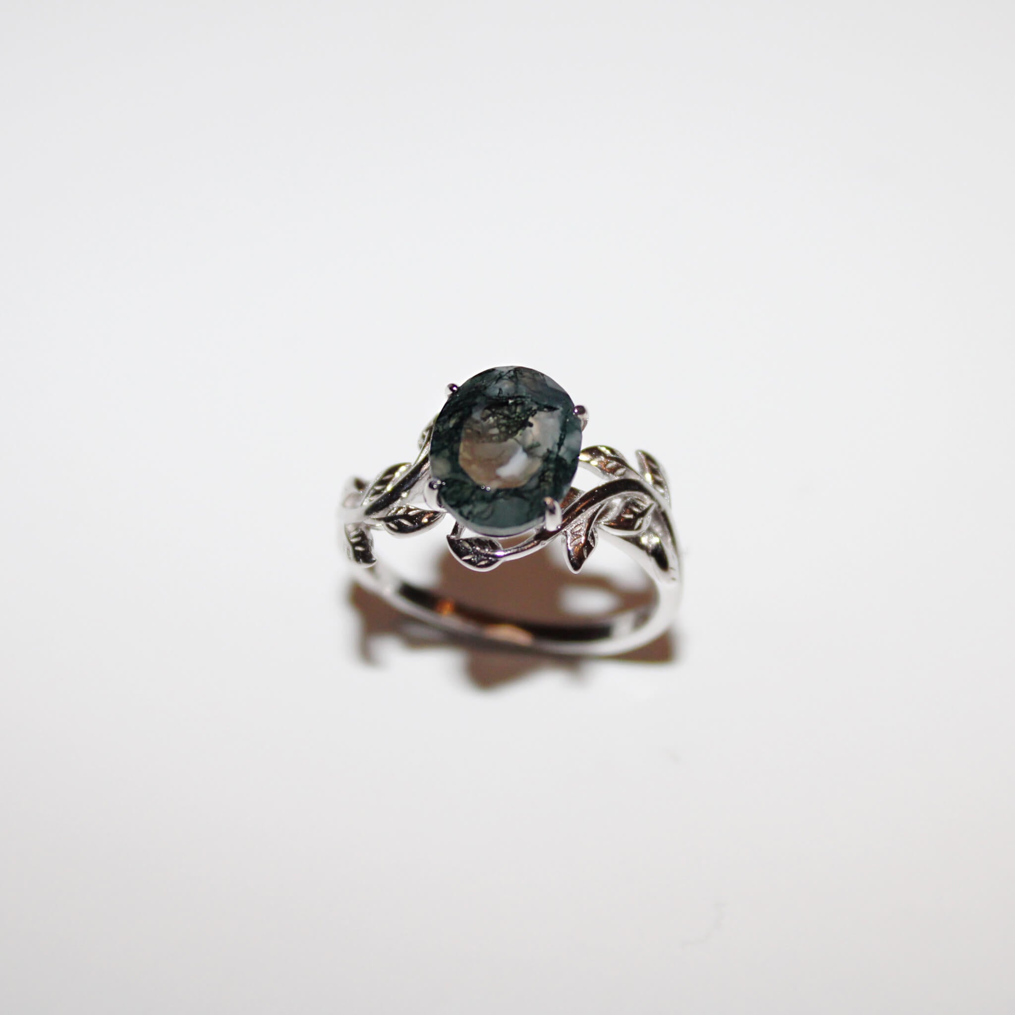mosagaat ring zilver