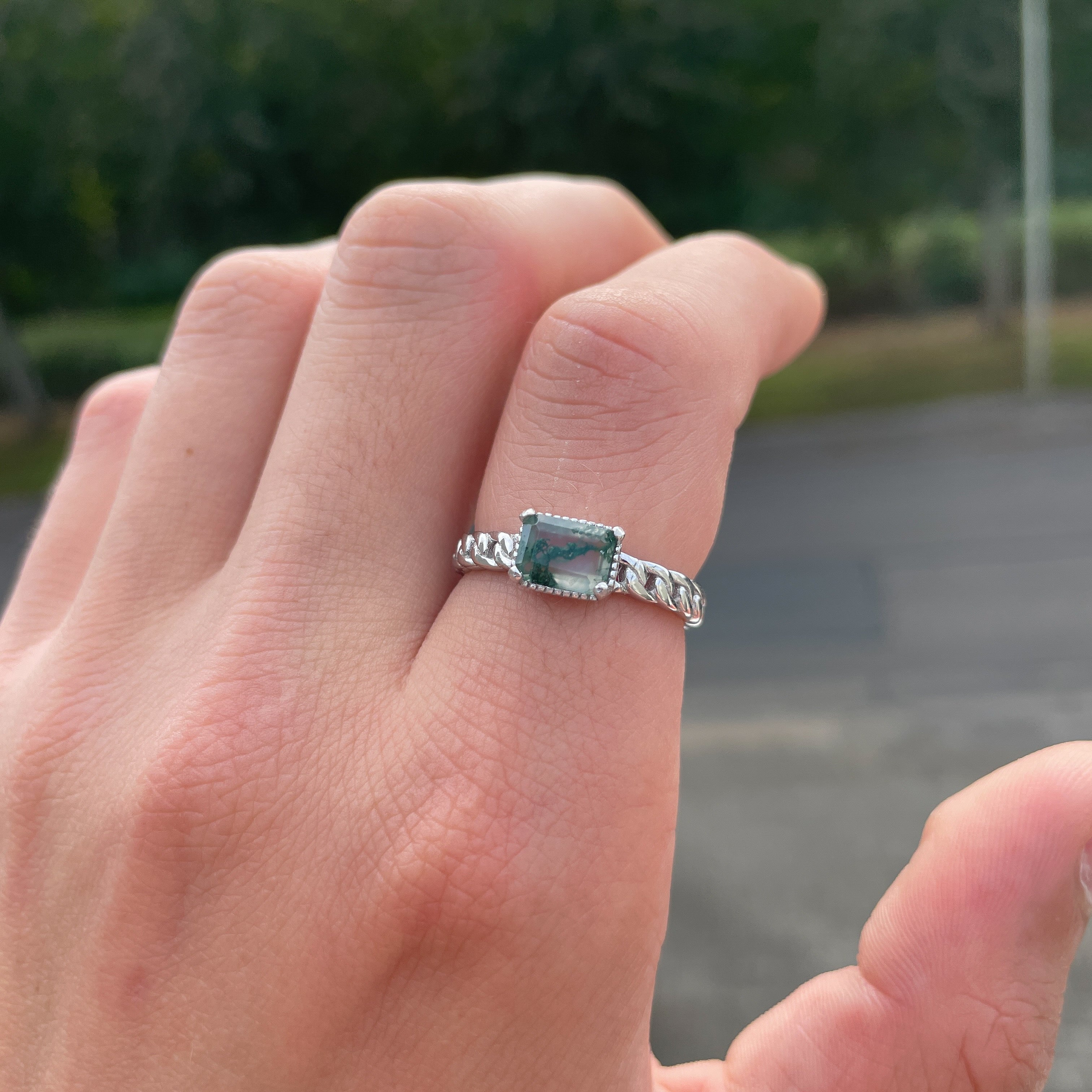 Edelsteen Chain Ring