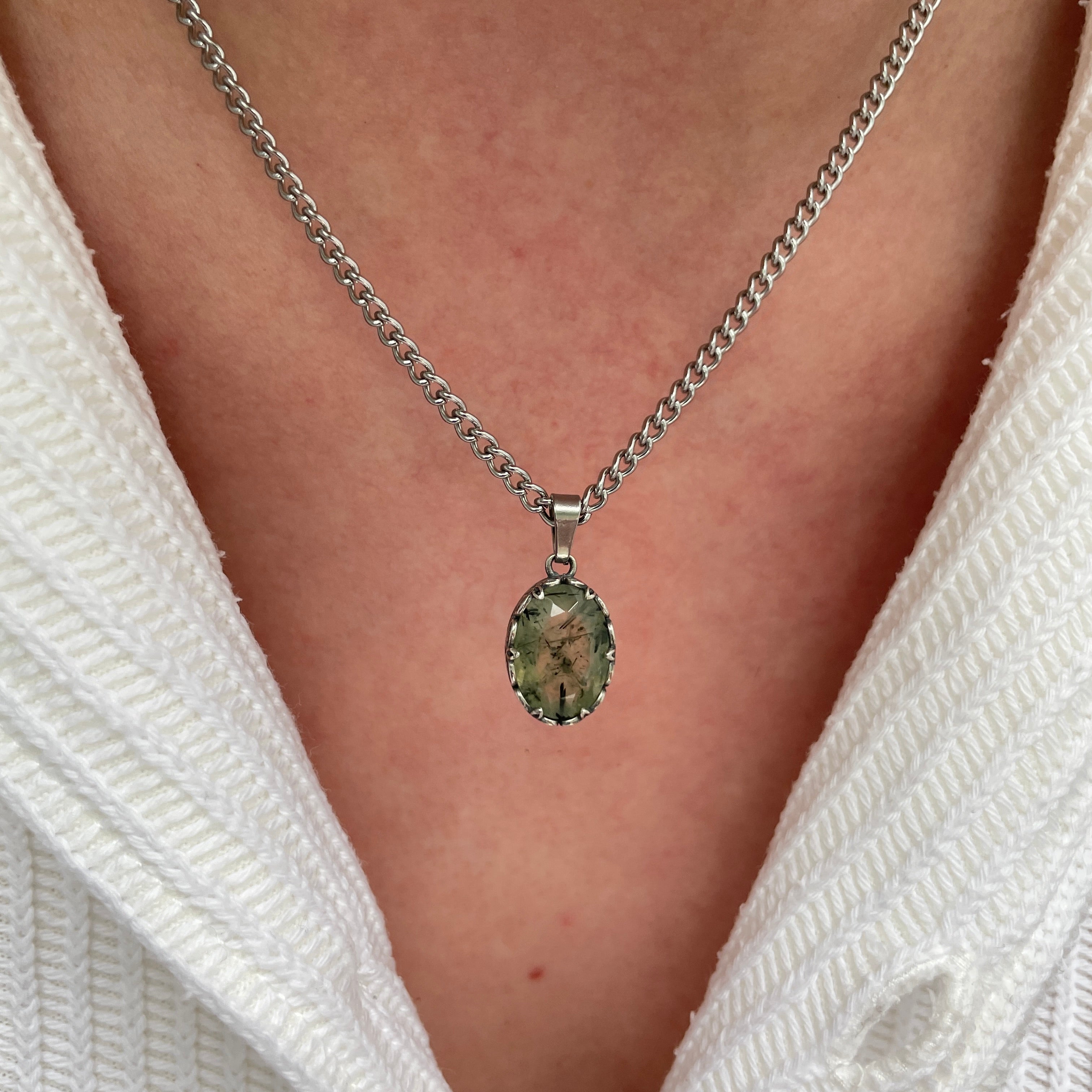 Prehnite Ketting