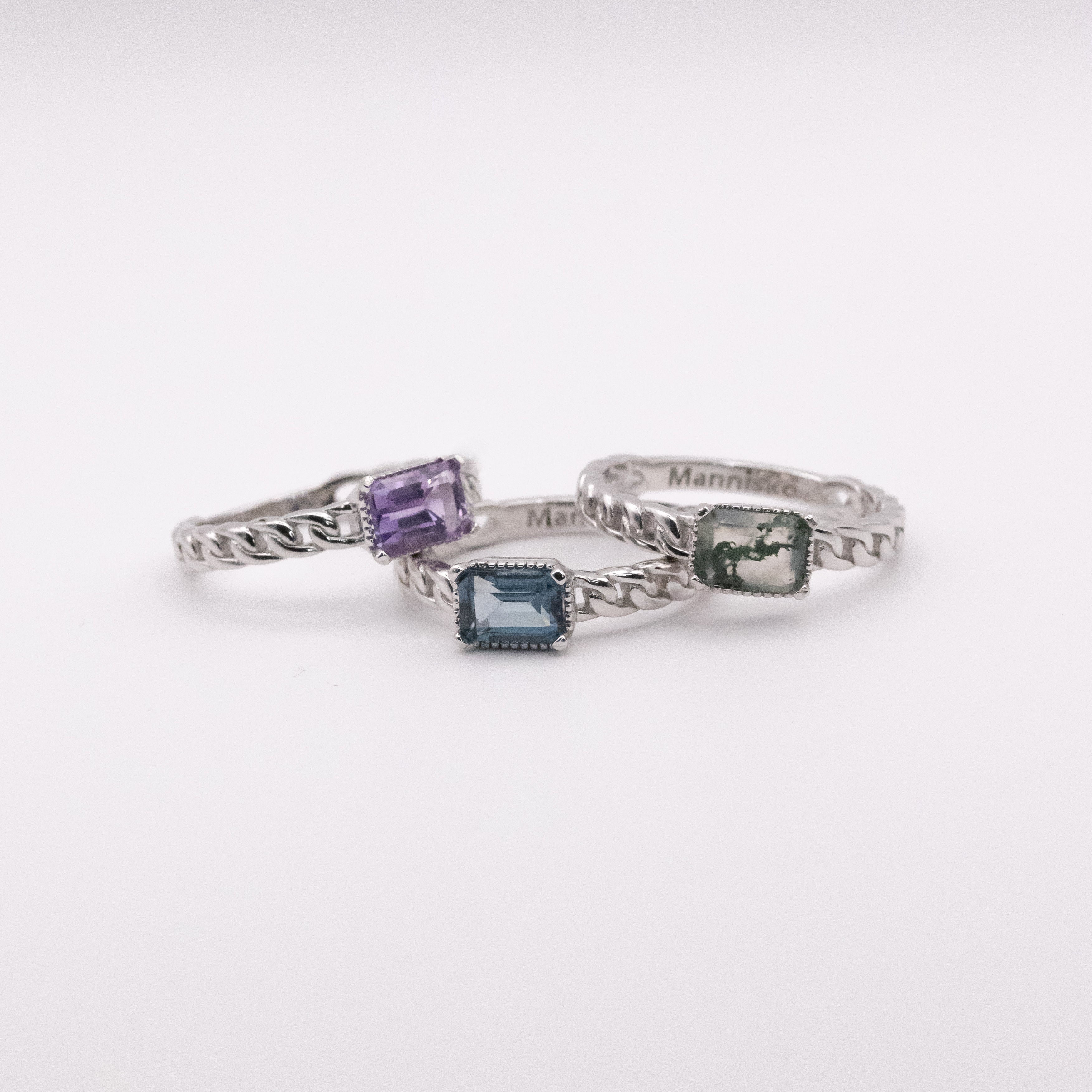 Edelsteen Chain Ring