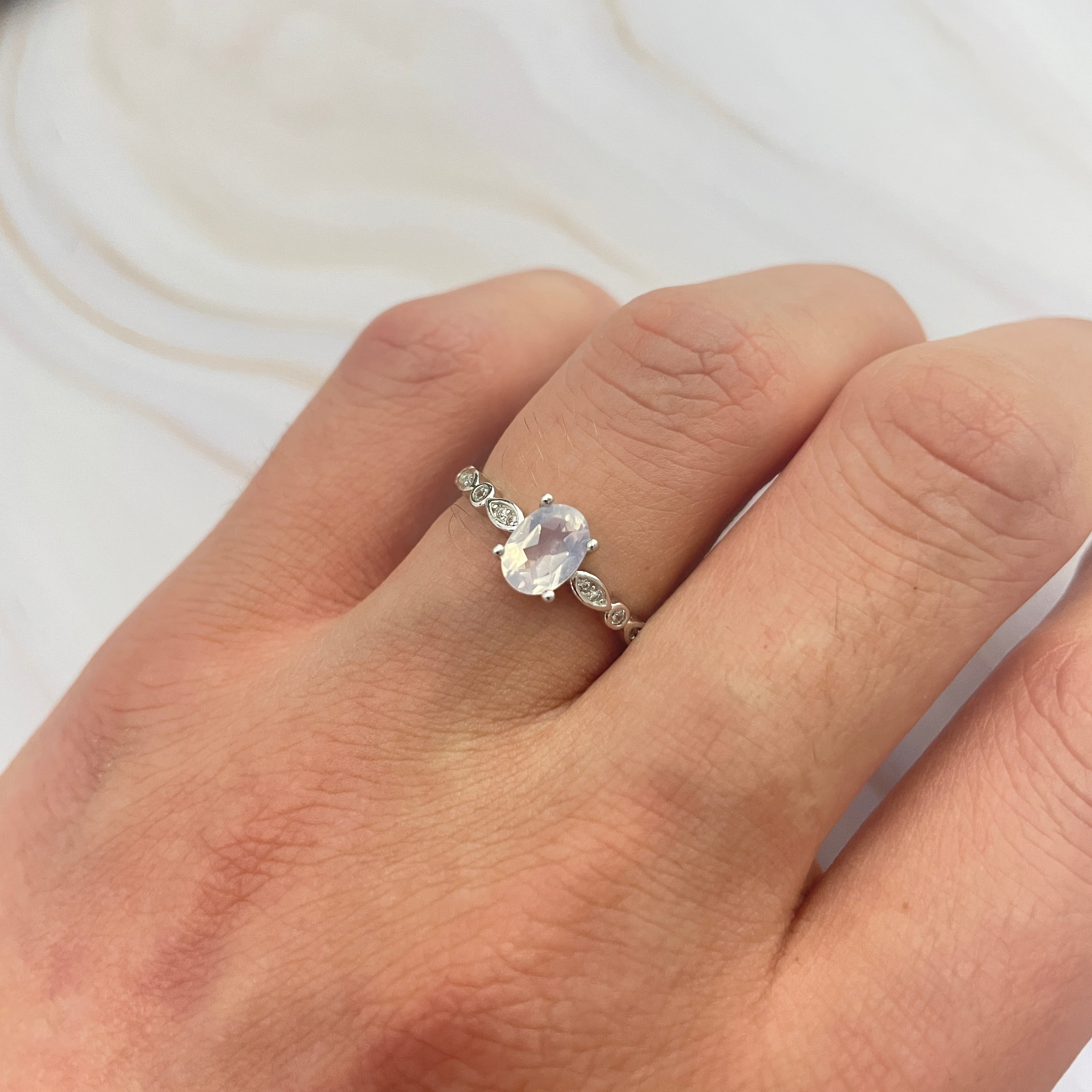 Lavendelkwarts Ring