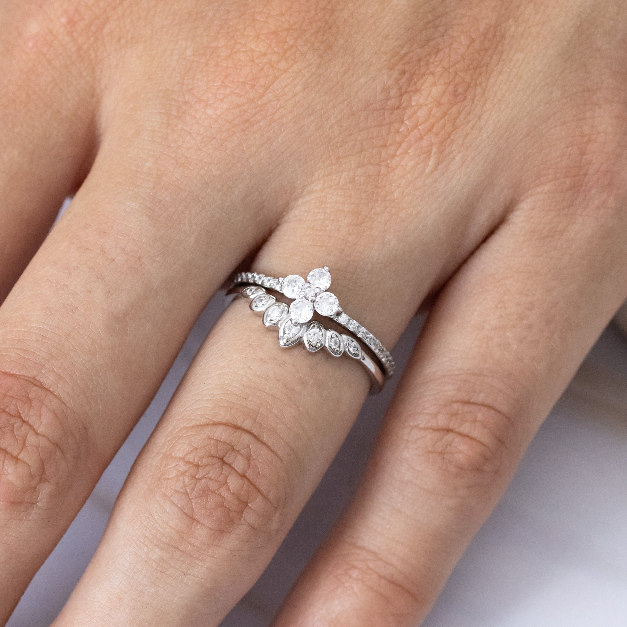 Klaver Zirkonia Ring