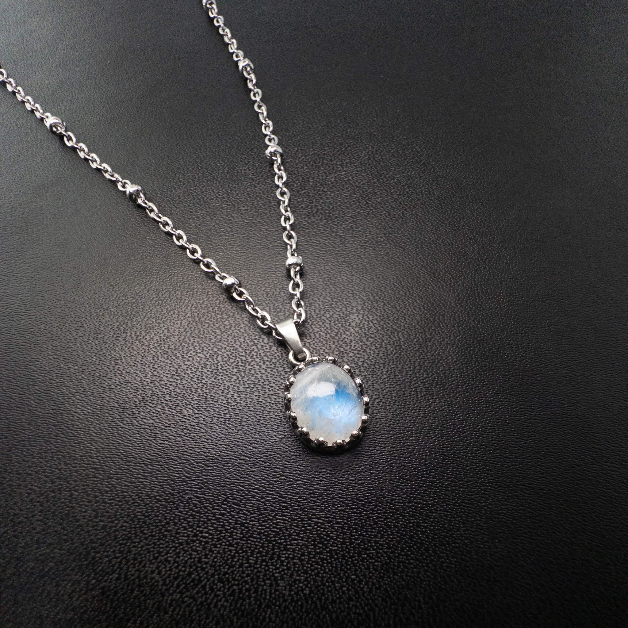 Maansteen ketting Stainless steel - Gallery Lindenhorst Maansteen ketting Stainless steel - Gallery Lindenhorst