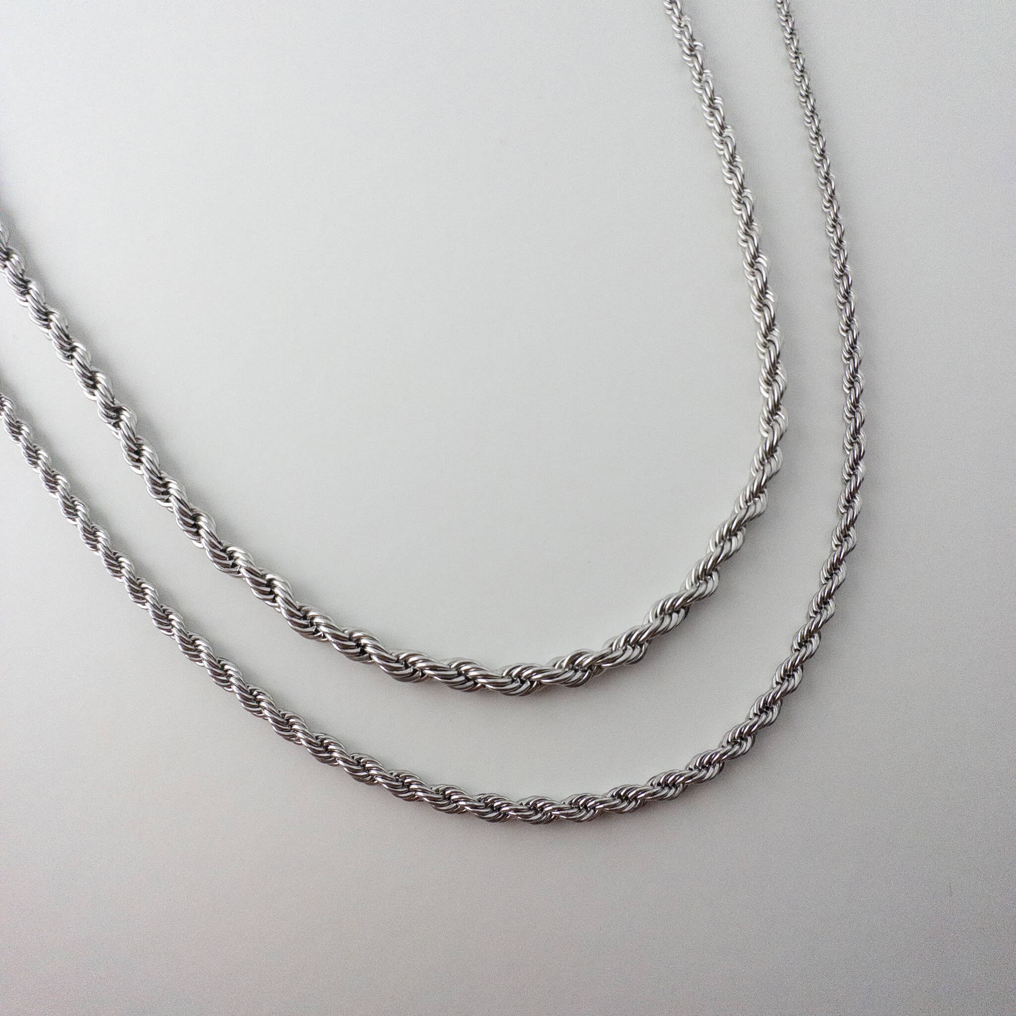 Rope ketting zilver